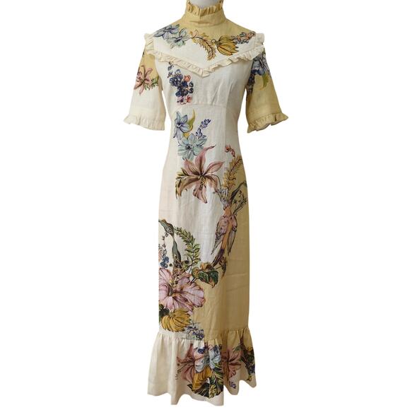 ALEMAIS OLEANDER MIDI DRESS US 4 AU 8 - Picture 4 of 8